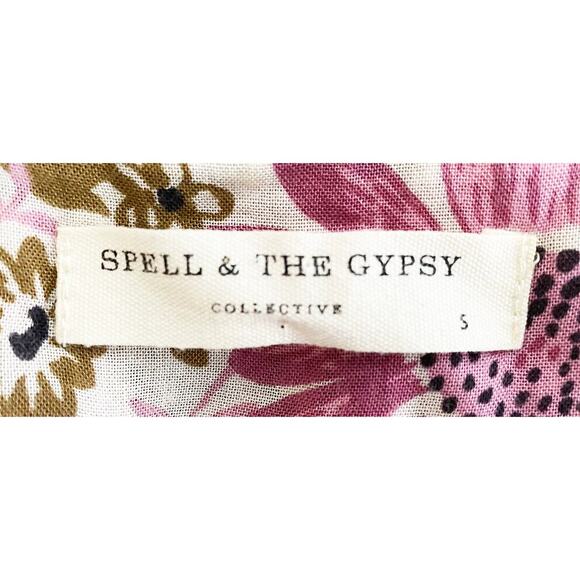 Spell & The Gypsy Collective Women's Desert Daisy Maxi Tiered Dress Lilac Floral - Picture 10 of 12